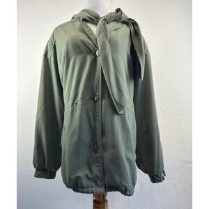 Vintage 90's Oversized Hooded Loden Green Adrian Jordan SZ XXL